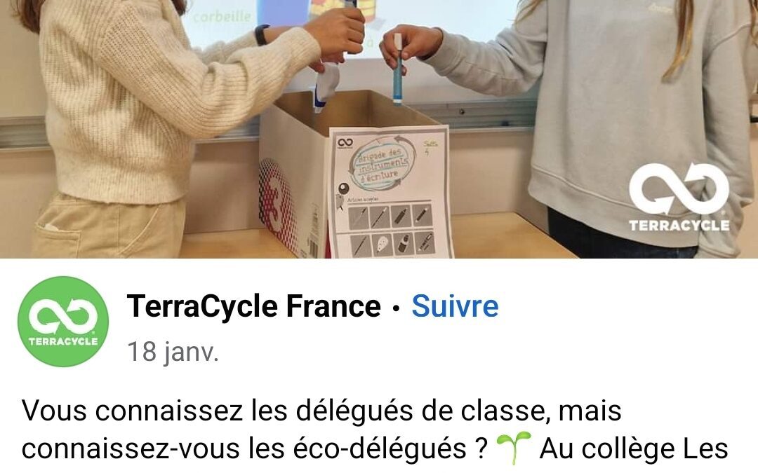 Deux ambassadrices du collège pour TerraCycle