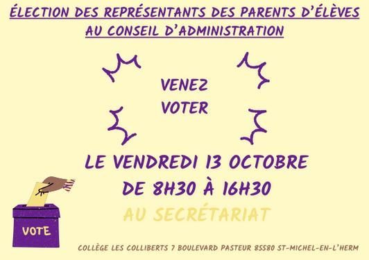 Élections des représentants des parents d’élèves